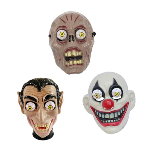 DEARMAMY 3 Stk Vampir-Maske Festival beängstigend Abdeckung Streich Gesicht Kostüm halloween costume halloween kleidung Halloween-Maske Halloween-Streichmaske Cosplay-Masken Plastik von DEARMAMY