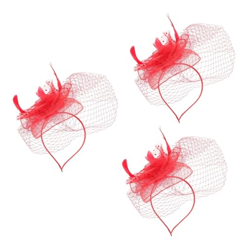 DEARMAMY 3 Stück Fascinator-Kopfbedeckung Brautschleier Junggesellenabschied Hochzeit Braut Hut Kostüm Kappe Braut- elegant kopfhoerer Frauen Hochzeit Hut Banketthut für Frauen Gittergewebe DEARMAMY 3 Stück Fascinator-Kopfbedeckung Brautschleier Junggesellenabschied Hochzeit Braut Hut Kostüm Kappe Braut- elegant kopfhoerer Frauen Hochzeit Hut Banketthut für Frauen Gittergewebe von DEARMAMY