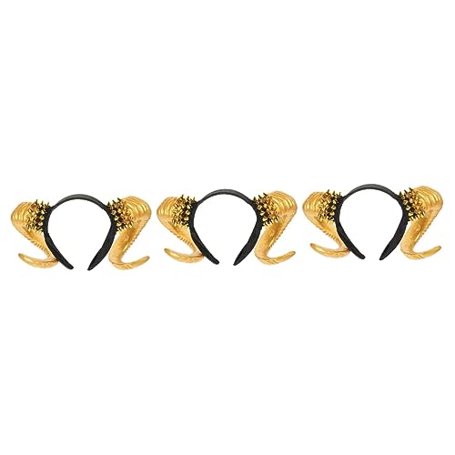 DEARMAMY 3 Stück Goldener Horn Haarreif Leicht und Komfortabel Halloween Kopfschmuck DIY Stirnband für Kostümpartys Hochwertiges Haarband Vielseitig für Cosplay und Festlichkeiten DEARMAMY 3 Stück Goldener Horn Haarreif Leicht und Komfortabel Halloween Kopfschmuck DIY Stirnband für Kostümpartys Hochwertiges Haarband Vielseitig für Cosplay und Festlichkeiten von DEARMAMY