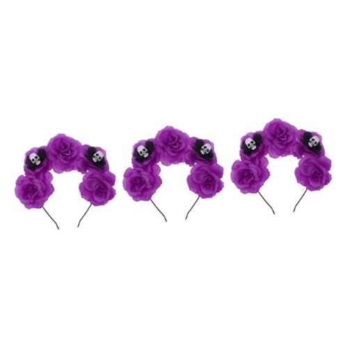 DEARMAMY 3 Stück Halloween Haarreif mit Blumenschmuck und Leichtes Komfortables Halloween Haarschmuck für Kostümparty Festival Cosplay und Bühnenauftritte DEARMAMY 3 Stück Halloween Haarreif mit Blumenschmuck und Leichtes Komfortables Halloween Haarschmuck für Kostümparty Festival Cosplay und Bühnenauftritte von DEARMAMY