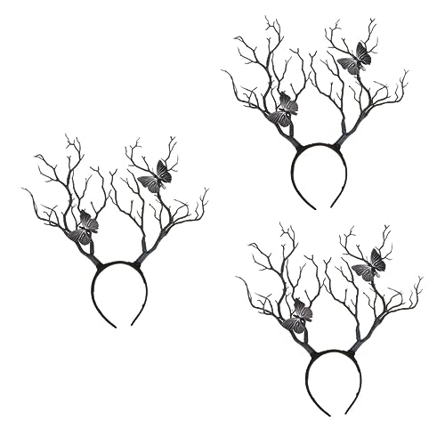 DEARMAMY 3 Stück Halloween Stirnband Damen Handgefertigtes Geweih mit Großen Baumzweigen Leichtes Haarreif Auffälliger Kopfschmuck für Halloween Kostüm Party Festival DEARMAMY 3 Stück Halloween Stirnband Damen Handgefertigtes Geweih mit Großen Baumzweigen Leichtes Haarreif Auffälliger Kopfschmuck für Halloween Kostüm Party Festival von DEARMAMY