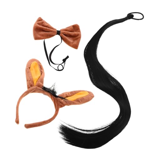 DEARMAMY 3 Stück Teiliges Kinderkostümset für Halloween Donkey Ohren Stirnband und Fliege für Tier Rollenspiele für Geburtstagsfeiern und Cosplay Veranstaltungen DEARMAMY 3 Stück Teiliges Kinderkostümset für Halloween Donkey Ohren Stirnband und Fliege für Tier Rollenspiele für Geburtstagsfeiern und Cosplay Veranstaltungen von DEARMAMY