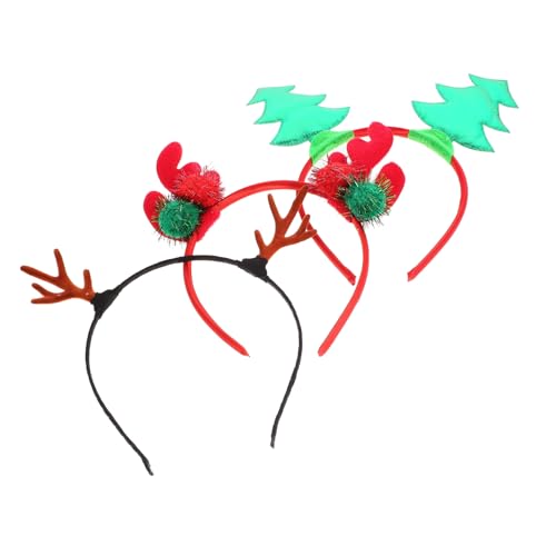 DEARMAMY 3 Stück Teiliges Weihnachts Haarreif mit Grünem Weihnachtsbaum und Roten Hirschgeweih Akten Dekoratives Haaraccessoire für Damen Bequem und Fest Sitzend für Weihnachtsfeiern und DEARMAMY 3 Stück Teiliges Weihnachts Haarreif mit Grünem Weihnachtsbaum und Roten Hirschgeweih Akten Dekoratives Haaraccessoire für Damen Bequem und Fest Sitzend für Weihnachtsfeiern und von DEARMAMY