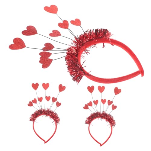 DEARMAMY 3 Stück Valentinstag Haarreifen mit Glitzer Rote Herzen Kopfschmuck für Hochzeiten Geburtstagsfeiern und Festlichkeiten DEARMAMY 3 Stück Valentinstag Haarreifen mit Glitzer Rote Herzen Kopfschmuck für Hochzeiten Geburtstagsfeiern und Festlichkeiten von DEARMAMY