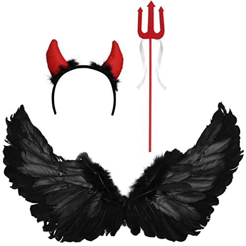 DEARMAMY 3St Halloween-Show-Flügel halloween kopfschmuck halloween kopfbedeckung Halloween-Accessoires Dinosaurierkostüm Halloween Teufel Cosplay Requisiten Halloween-Teufelsflügel Plastik von DEARMAMY