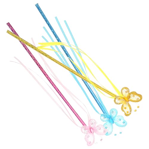 DEARMAMY Schmetterling Fee Set Pcs Jungen Und Mädchen Fee Sticks Handheld Zauberstäbe Party Cosplay von DEARMAMY