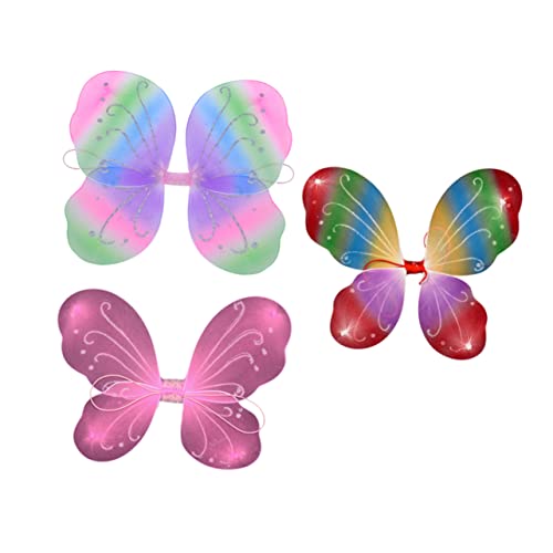 DEARMAMY 3St Schmetterlingsflügel feeflügeln halloween kindermärchen -Tablet Kinderspielzeug Mädchen dekorativer Flügel für Schmetterlinge Partydekoration Nylon Strümpfe von DEARMAMY