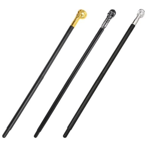 DEARMAMY Totenkopfstock 3er-Pack Rollenspiel-Requisiten Für Jungen Und Mädchen Halloween-kostüme Bühnenauftritte von DEARMAMY