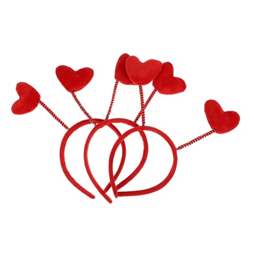 DEARMAMY 3Stücke Loving Heart Hair Hoop Adorable Spring Hairbands For Women For Valentine Day Outfits And Daily Wear von DEARMAMY
