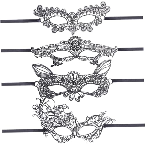 DEARMAMY 4 Stück 1 Satz Spitzenkönigin Maske Maskerade Spitzenkostüm Spitze Halloween Spitze Geheimnisvolle Spitzenbezüge Maskerade Masken Für Maskerade Spitzenmaske Halloween DEARMAMY 4 Stück 1 Satz Spitzenkönigin Maske Maskerade Spitzenkostüm Spitze Halloween Spitze Geheimnisvolle Spitzenbezüge Maskerade Masken Für Maskerade Spitzenmaske Halloween von DEARMAMY