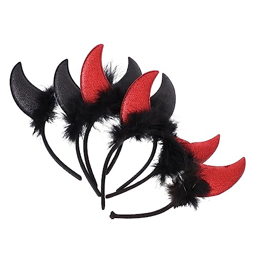 DEARMAMY 4 Stück Halloween Teufelshörner Haarreif Farbige Glitzer Stirnbänder für Kostümpartys und Halloween Events Kostümzubehör für Damen DEARMAMY 4 Stück Halloween Teufelshörner Haarreif Farbige Glitzer Stirnbänder für Kostümpartys und Halloween Events Kostümzubehör für Damen von DEARMAMY