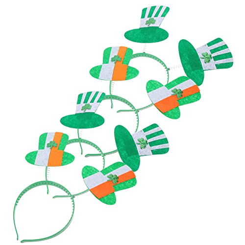 DEARMAMY 4 Stück Kleeblatt Haarreif für Patrick's Day Lustiges Kopfschmuck Accessoire für Erwachsene für Partys und Fotorequisiten von DEARMAMY