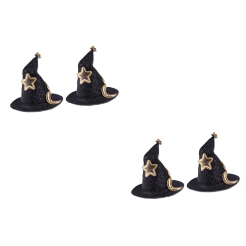 DEARMAMY 4 Stück Kleine Halloween Haarspangen Gebogener Hut Haarklammer Schwarz für Mädchen Erwachsene Party Kostüm Haarschmuck Langlebig und Dekorativ DEARMAMY 4 Stück Kleine Halloween Haarspangen Gebogener Hut Haarklammer Schwarz für Mädchen Erwachsene Party Kostüm Haarschmuck Langlebig und Dekorativ von DEARMAMY