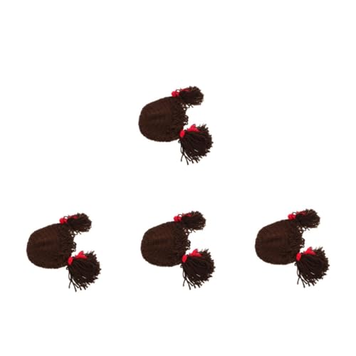 DEARMAMY 4 Stück Kleinkinder Die Herstellen Kinderkleidung Mädchen Kleidung Outfits Hüte Mädchen Wintermütze Mädchen Kleidung Kinderkleidung Patch von DEARMAMY