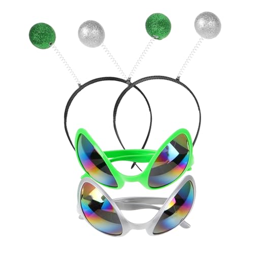 DEARMAMY 4 Stück Linsenkupplung Set Ausländer Alien-Halloween-Dekorationen Rave Stirnband Halloween-Alien-Kostüm Party gruselige Brille Alien-Gastgeschenke Neonbrille Metall DEARMAMY 4 Stück Linsenkupplung Set Ausländer Alien-Halloween-Dekorationen Rave Stirnband Halloween-Alien-Kostüm Party gruselige Brille Alien-Gastgeschenke Neonbrille Metall von DEARMAMY