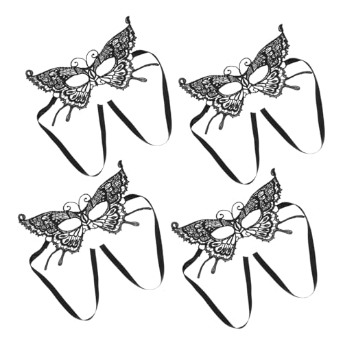 DEARMAMY 4 Stück Spitze-schmetterlings-maske Frauen Maskerade Masken Rote Maskerade Spitze Auge Halloween-quasten Party-maskerade-masken Halloween-spitzenmasken Spitze Maskerade Black Tuch DEARMAMY 4 Stück Spitze-schmetterlings-maske Frauen Maskerade Masken Rote Maskerade Spitze Auge Halloween-quasten Party-maskerade-masken Halloween-spitzenmasken Spitze Maskerade Black Tuch von DEARMAMY