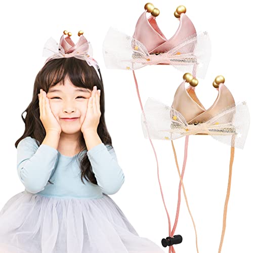 DEARMAMY 4 Stück Teiliges Geburtstags Haarband für Jungen Mädchen Erwachsene und Haustiere und Roségold Tiaras für Geburtstagsfeiern Fotografie und Festliche Anlässe von DEARMAMY