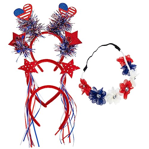 DEARMAMY 4 Stück Teiliges Patriotische Haarreifen für Damen Leichtes Independence Day Party Haarband Dekorativ und Bequem für Fotos und Festlichkeiten Passend zu Legerer und Festlicher DEARMAMY 4 Stück Teiliges Patriotische Haarreifen für Damen Leichtes Independence Day Party Haarband Dekorativ und Bequem für Fotos und Festlichkeiten Passend zu Legerer und Festlicher von DEARMAMY