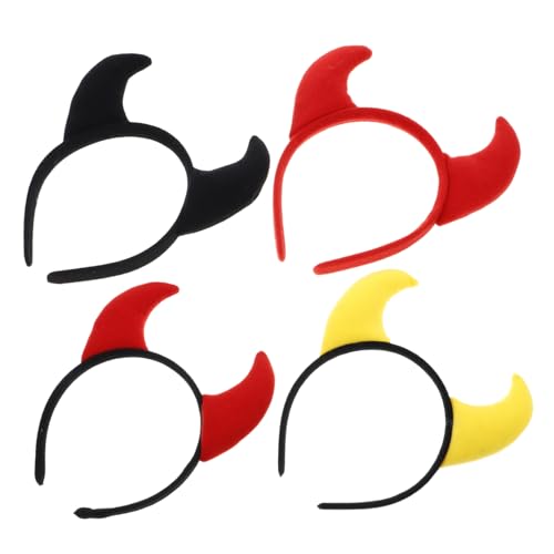 DEARMAMY 4 Stück Teiliges Teufelshörner Haarband Halloween Kopfschmuck Buntes Party Cosplay Zubehör mit Einzigartigem Hörnerdesign für Festliche Kostümierungen und Tierparty Dekoration DEARMAMY 4 Stück Teiliges Teufelshörner Haarband Halloween Kopfschmuck Buntes Party Cosplay Zubehör mit Einzigartigem Hörnerdesign für Festliche Kostümierungen und Tierparty Dekoration von DEARMAMY