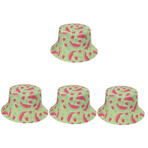 DEARMAMY 4 Stück Wassermelonen-Eimer-Hut Sonnenhut Babymütze Strandhüte Fischerhut Kappe Bucket Hat Baseball Kappe Eimerhut Mit Ananas Melonenhut Bucket Hats Für Damen Green Polyester DEARMAMY 4 Stück Wassermelonen-Eimer-Hut Sonnenhut Babymütze Strandhüte Fischerhut Kappe Bucket Hat Baseball Kappe Eimerhut Mit Ananas Melonenhut Bucket Hats Für Damen Green Polyester von DEARMAMY