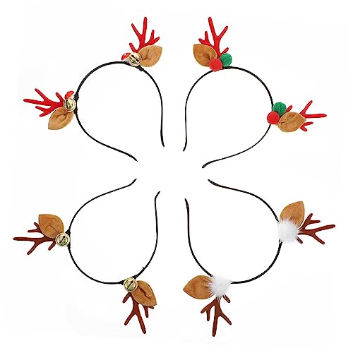 DEARMAMY 4 Stück Weihnachts Haarreif mit Geweih Festliches Kostüm Headpiece für Antler Haarschmuck für Partys und Cosplay für Weihnachten und Geburtstagsfeiern DEARMAMY 4 Stück Weihnachts Haarreif mit Geweih Festliches Kostüm Headpiece für Antler Haarschmuck für Partys und Cosplay für Weihnachten und Geburtstagsfeiern von DEARMAMY