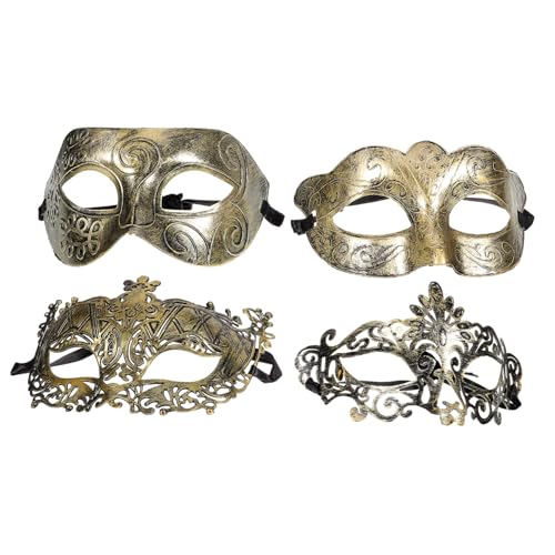DEARMAMY 4 Stücke Cosplay Retro Kunststoff Maske Kreative Kostüm Party Maske Party Fotografie Prop DEARMAMY 4 Stücke Cosplay Retro Kunststoff Maske Kreative Kostüm Party Maske Party Fotografie Prop von DEARMAMY