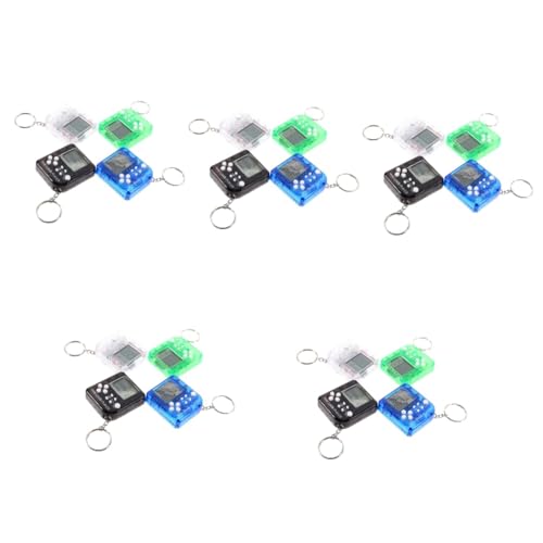 DEARMAMY 5 Sätze 5 Sets Mini Elektronische Spielkonsole Schlüsselanhänger Videospielkonsole Party Niedlicher Schlüsselanhänger Mini Spiele Schlüsselanhänger Katze Plüsch 4 Stück * 5 von DEARMAMY