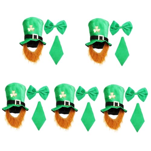 DEARMAMY 5 Sätze Accessoires Für Irische Festivals St Patrick's Hut Mit Bart St. Patricks-day-kostüm St. Patricks Day Schleife Hut St Patricks Day Hut Kappe Grünes Kostüm Tuch DEARMAMY 5 Sätze Accessoires Für Irische Festivals St Patrick's Hut Mit Bart St. Patricks-day-kostüm St. Patricks Day Schleife Hut St Patricks Day Hut Kappe Grünes Kostüm Tuch von DEARMAMY
