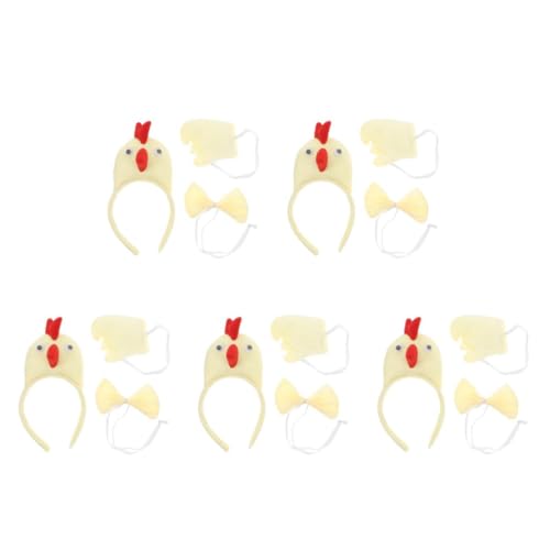 DEARMAMY 5 Sets Halloween Erwachsene Bauernhof Tiere Huhn Kostüm Set Stirnband Bowtie Zubehör DEARMAMY 5 Sets Halloween Erwachsene Bauernhof Tiere Huhn Kostüm Set Stirnband Bowtie Zubehör von DEARMAMY