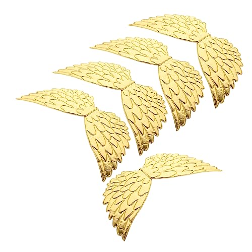 DEARMAMY 5 Stück Halloween-Fantasie Kostüm Schlingpflanze erwachsene feenflügel halloween costume halloween kleidung Engelsflügel aus Polyester Cosplay-Flügel-Requisiten Golden von DEARMAMY