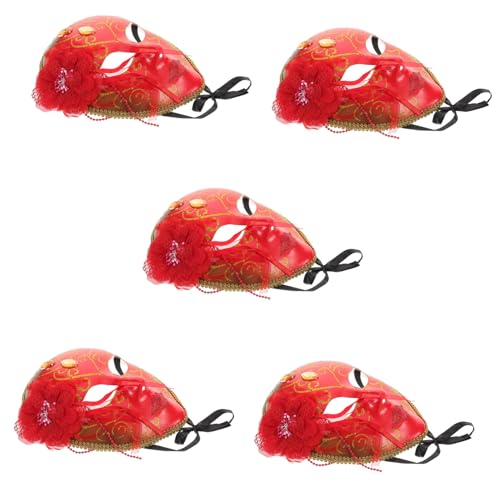 DEARMAMY 5 Stück Leichtes Kostümzubehör Dekorative Gesichtsmaske Accessoire für Halloween Karneval und Thematische Veranstaltungen von DEARMAMY