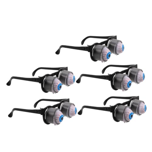 DEARMAMY 5 Stück Teiliges Lustige Springaugen brille Leichte Party sonnenbrille für Fotoautomaten Kostümzubehör Gruselige Witzige Eyewear für Familien Bürofeiern von DEARMAMY