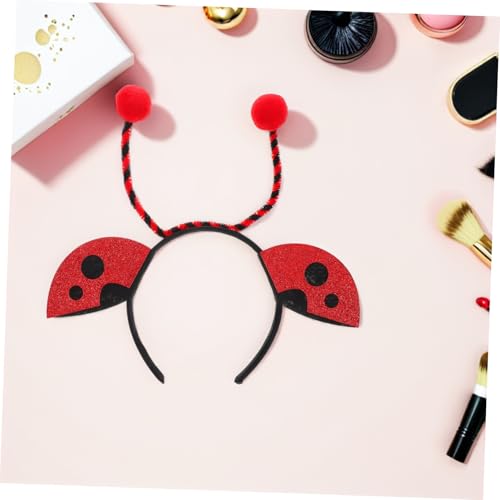 DEARMAMY 5 Stück Teiliges Marienkäfer Haarband Leichtes Frühlings Stirnband mit Kleinen Antennen Komfortabel für Damen und Vielseitiges Party und Karnevalsaccessoire von DEARMAMY