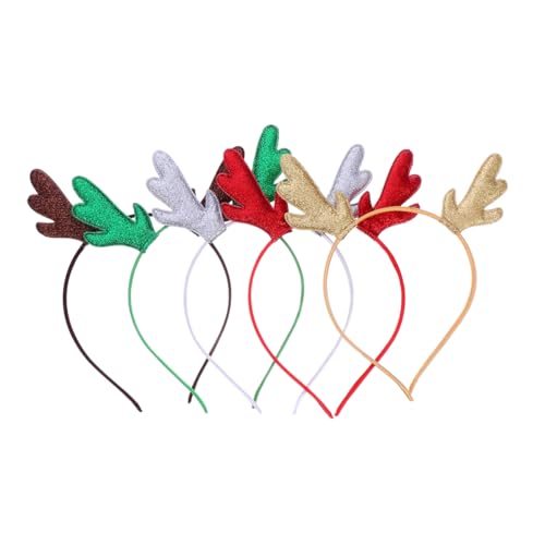 DEARMAMY 5 Stück Weihnachts Rentier Geweih Haarreif Glitzernde Antlers Kopfbedeckung für Festliche Partys Langlebig und Leicht für Weihnachtsfeiern und Feiertagsdekorationen DEARMAMY 5 Stück Weihnachts Rentier Geweih Haarreif Glitzernde Antlers Kopfbedeckung für Festliche Partys Langlebig und Leicht für Weihnachtsfeiern und Feiertagsdekorationen von DEARMAMY