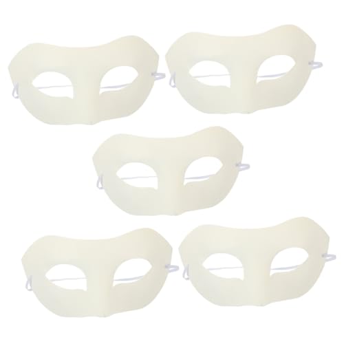 DEARMAMY 5 Stück handbemalte maske selber machen schwarze Maske Cosplay-Halloween-Party-weiße Masken hallowen masks masken für halloween Maskerade Zubehör leere handbemalte maske Papier DEARMAMY 5 Stück handbemalte maske selber machen schwarze Maske Cosplay-Halloween-Party-weiße Masken hallowen masks masken für halloween Maskerade Zubehör leere handbemalte maske Papier von DEARMAMY