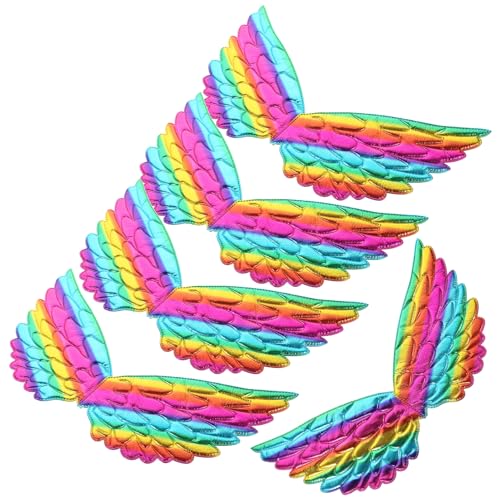 DEARMAMY 5St Flügel Kostüm Perlen Leistung Feenflügel Drachen Kostüm Flügel halloween costume halloween kleidung Performance-Plume-Flügel Zubehör für Bühnenauftritte Polyester Colorful von DEARMAMY