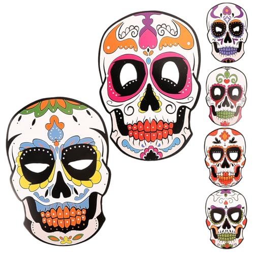 DEARMAMY 6 Stck. Halloween-party-maske Maske Reinigen Tag Der Toten Halloween-gesichtsmaske Maskerademaske Gruseliges Halloween Hacker-maske Halloween -schädelmaske Masken Haarmaske Papier von DEARMAMY
