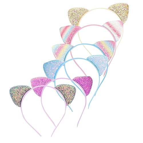 DEARMAMY 6 Stck. Katzenohren Haarband mit Glitzer Süßes Kopfbedeckung für Bequemes und Dekoratives Accessoire für Kostümpartys und Karneval DEARMAMY 6 Stck. Katzenohren Haarband mit Glitzer Süßes Kopfbedeckung für Bequemes und Dekoratives Accessoire für Kostümpartys und Karneval von DEARMAMY