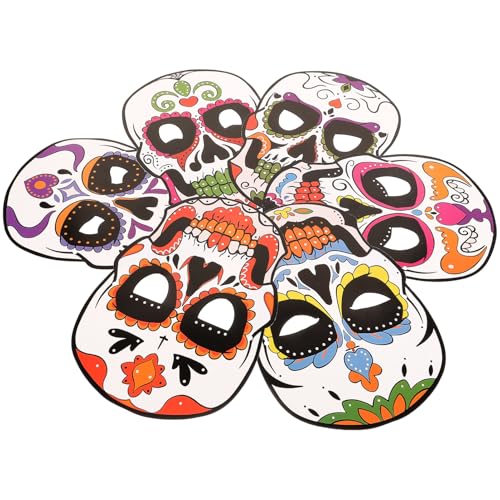 DEARMAMY 6 Stk Schädelmaske für Halloween Halloween-Maske gruseliges Halloween Gesicht Haarmaske halloweenmaske halloween masken mexikanische Kostümmaske Totenkopfmaske für Party Papier DEARMAMY 6 Stk Schädelmaske für Halloween Halloween-Maske gruseliges Halloween Gesicht Haarmaske halloweenmaske halloween masken mexikanische Kostümmaske Totenkopfmaske für Party Papier von DEARMAMY