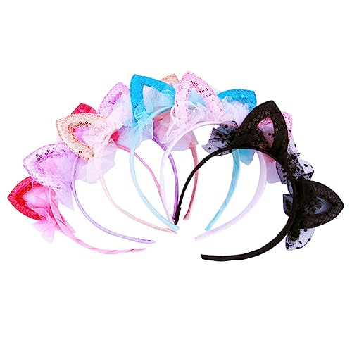 DEARMAMY 6 Stück Haarreifen mit Katzenohren Glitzernde Party Accessoires für Niedliche Haarschmuck für Feste Hochzeiten und Karneval DEARMAMY 6 Stück Haarreifen mit Katzenohren Glitzernde Party Accessoires für Niedliche Haarschmuck für Feste Hochzeiten und Karneval von DEARMAMY