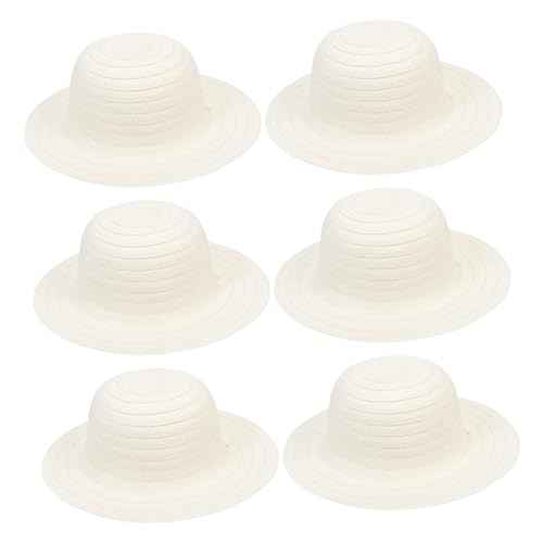 DEARMAMY 6 Stück Teiliges DIY Strohhut zum Bemalen Handbemalte Bastelspielzeuge für Jahre Alte Jungen und Mädchen Kreatives Malset für Strand Party und Freizeit mit UV schutz von DEARMAMY