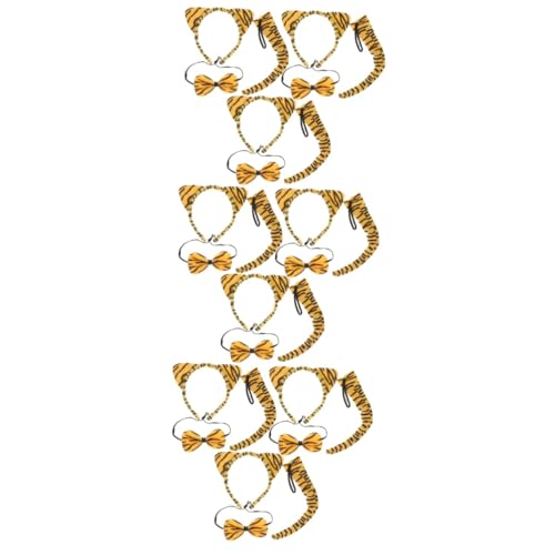 DEARMAMY 9 Sätze Tiger-stirnband-set Ohrenstirnband Für Frauen Tiger Kostüm Für Erwachsene Tigerohren Und Für Erwachsene Tiger Kostümzubehör Für Damen Tiger-krawatte Orange Flanell DEARMAMY 9 Sätze Tiger-stirnband-set Ohrenstirnband Für Frauen Tiger Kostüm Für Erwachsene Tigerohren Und Für Erwachsene Tiger Kostümzubehör Für Damen Tiger-krawatte Orange Flanell von DEARMAMY