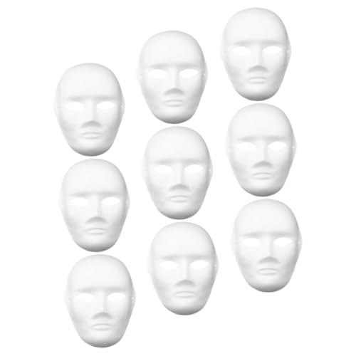DEARMAMY 9er Set DIY Vollmaske Aus Für Weiße Ausmalbare Maske Für Kreative Bastelprojekte Ideale Malfläche Für Karneval Und Fasching Perfekt Zum Gestalten Und Dekorieren DEARMAMY 9er Set DIY Vollmaske Aus Für Weiße Ausmalbare Maske Für Kreative Bastelprojekte Ideale Malfläche Für Karneval Und Fasching Perfekt Zum Gestalten Und Dekorieren von DEARMAMY