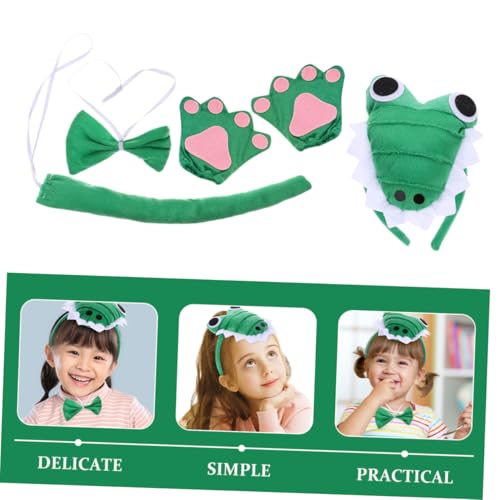 DEARMAMY Alligator Kostüm Set Cosplay Tierkostüm mit Weichem Stoff Kopfband Handschuhen und Fliege Bequemes Faschingskostüm für Mottoparty Halloween und Verkleidung DEARMAMY Alligator Kostüm Set Cosplay Tierkostüm mit Weichem Stoff Kopfband Handschuhen und Fliege Bequemes Faschingskostüm für Mottoparty Halloween und Verkleidung von DEARMAMY