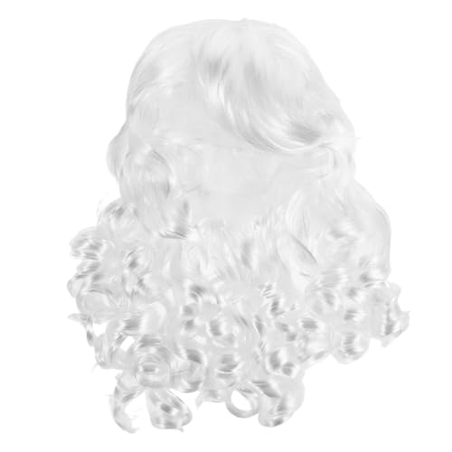 DEARMAMY Realistische Ältere Perücke Für Erwachsene Weihnachtsmann Haar Kostüm Halloween Weihnachtsfeier Zubehör von DEARMAMY