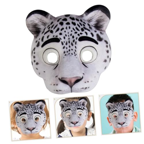 DEARMAMY Animal Mask Leopard Halbgesichtsmaske aus EVA Leicht Atmungsaktiv für Halloween Karneval Kostümpartys und Maskenbälle Party Verkleidung Zubehör von DEARMAMY
