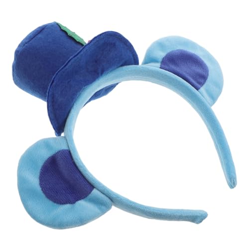 DEARMAMY Bärenohren Haarband Elastisch Weiches Stirnband Für Erwachsene Und Teens Leichtes Kostümzubehör Halloween Party Accessoire Blau von DEARMAMY