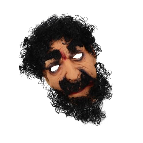 DEARMAMY Bartmaske Gesichtsmaske Halloween Lustige Masken Maskenballmaske Männer Erwachsene Halloween Kostüm Halloween Kopf Gefälschter Cosplay Bart Halloween Cosplay Masken von DEARMAMY