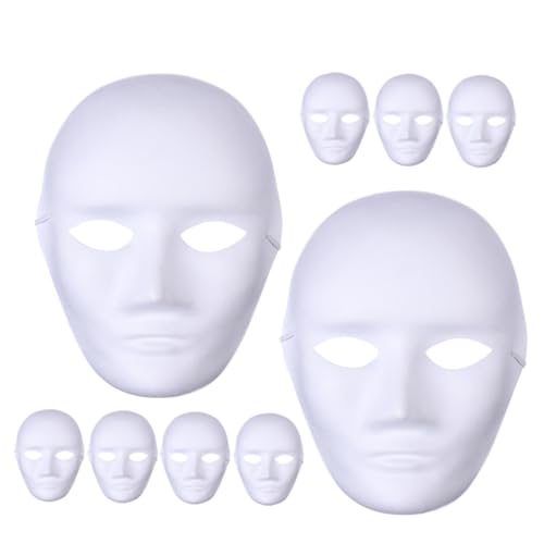 DEARMAMY Masken Karneval Blanko Papiermasken Für Diy Handbemalte Masken Für Und Erwachsene Ideale Bastelmasken Für Partys Karneval Und Cosplay Aktionen Leere Maske von DEARMAMY