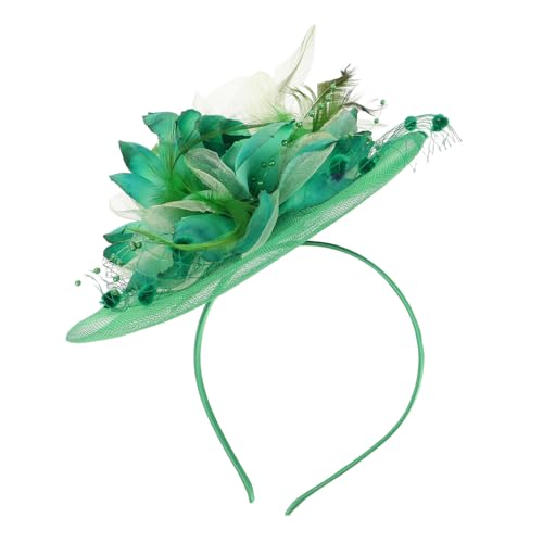 DEARMAMY Brauthut High Tea Hüte Für Damen Tea Party Hüte Für Damen Tea Party Kopfbedeckung Tea Party Haarschmuck Kirchenhüte Für Damen Haarspange Elegante Cocktailnadel Schleier von DEARMAMY